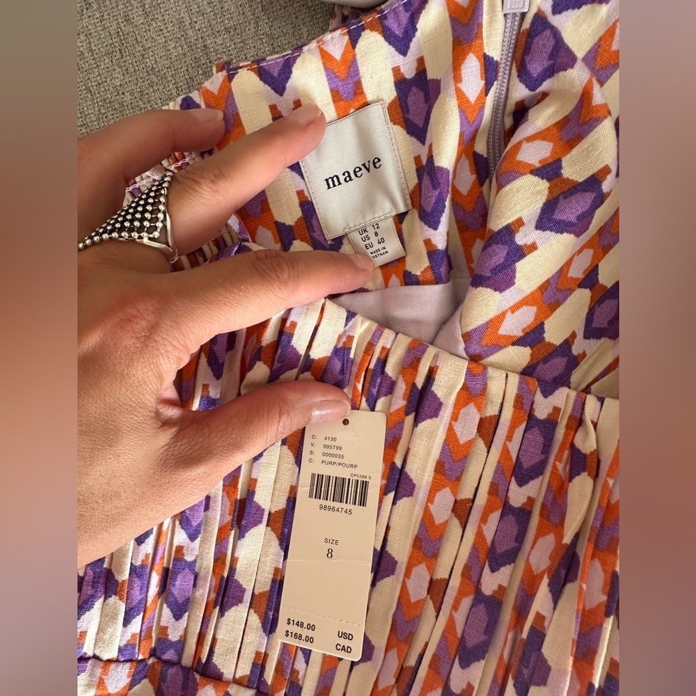 NWT Ophelia sleeveless linen Slim mini dress by Maeve bought Anthropologie - Picture 7 of 7